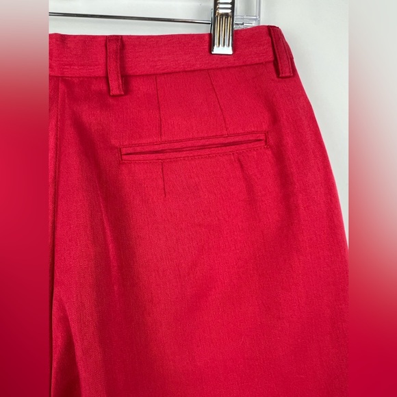 Cutter & Buck Women Bermuda Pleated High Rise Red Dress Shorts Size 8 - Picture 4 of 10